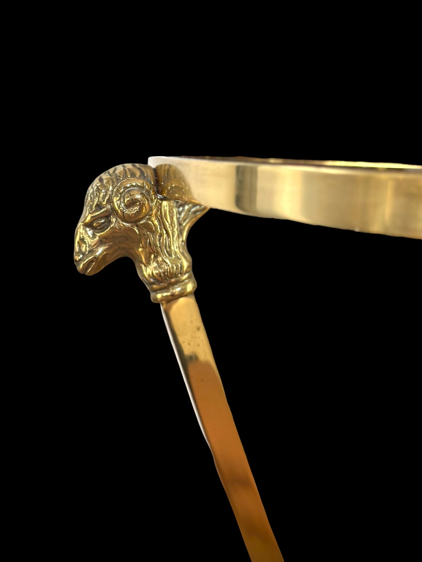 Luxury Aries Head Vintage Heavy Brass Coffee Table
