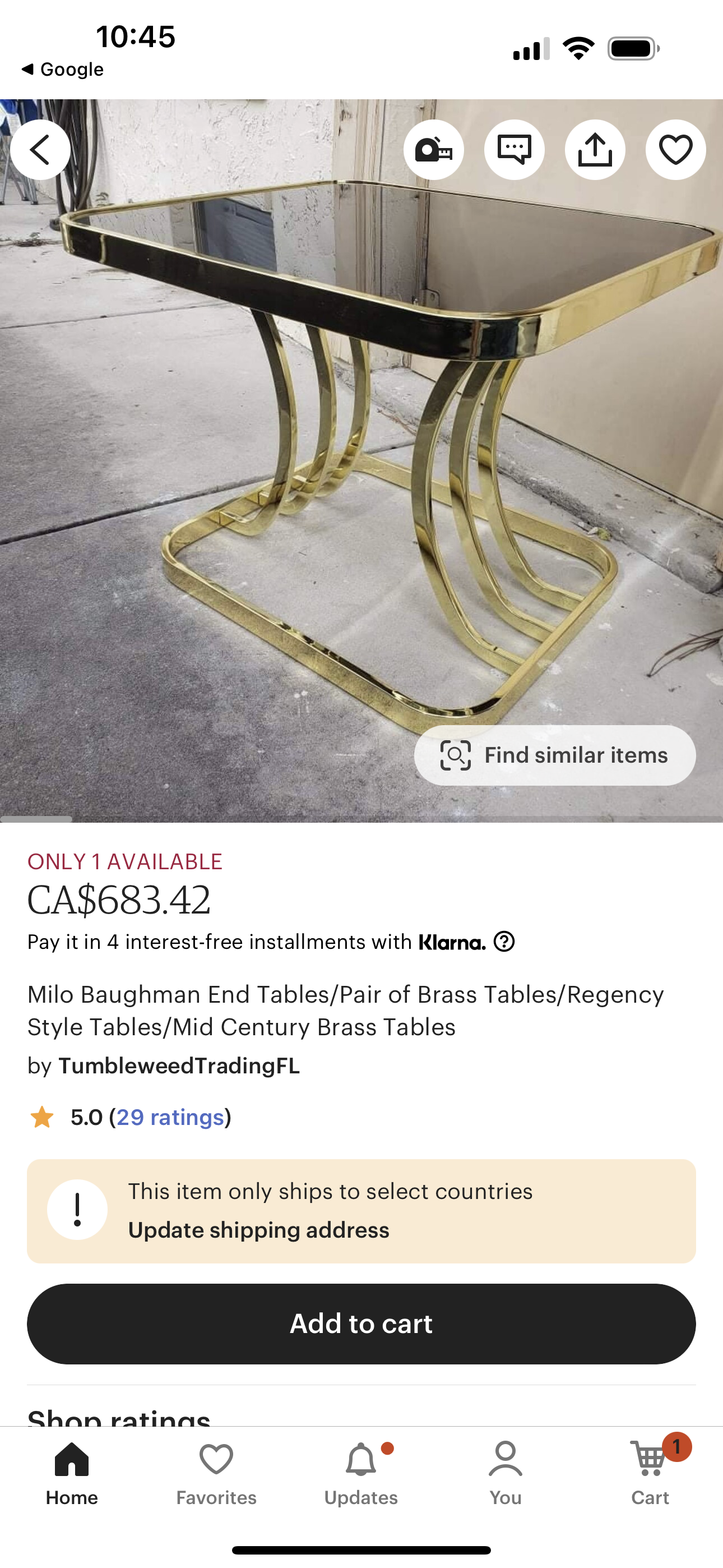 Milo Baughman Coffee Table