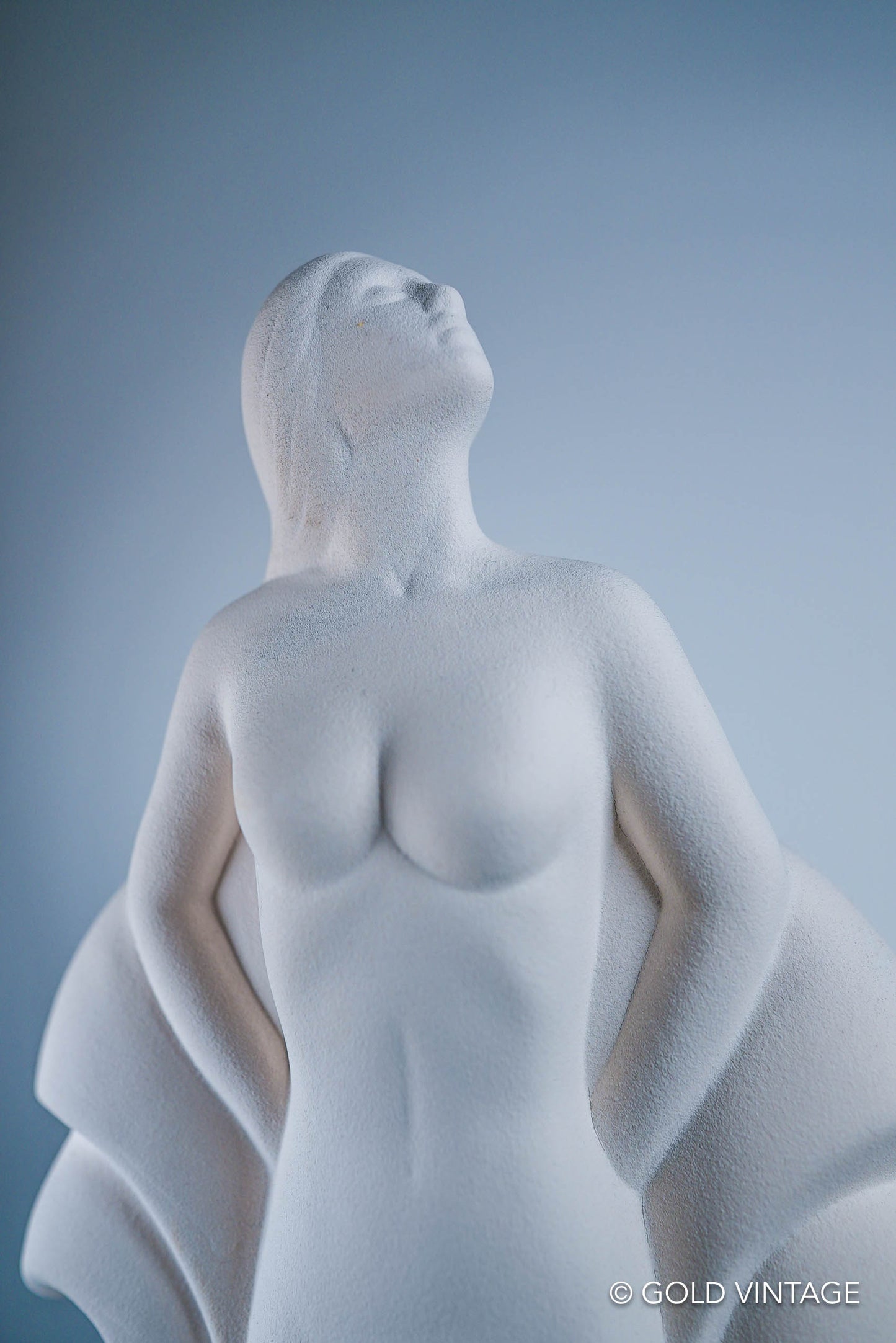 Venus rising from the waves - Vintage Art Deco ‘80s Ceramic Sculpture