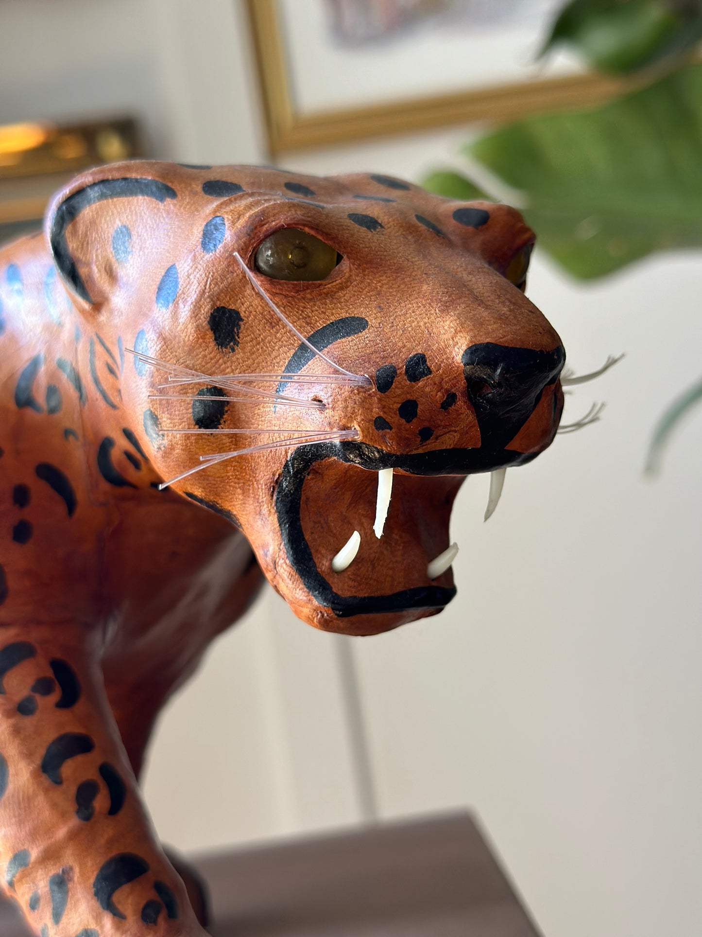 Vintage Leather Wrapped Leopard