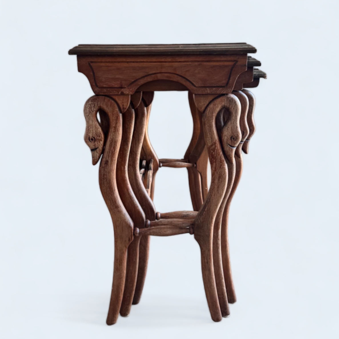 Antique Swan Nesting Tables (Set of 3) from 1850