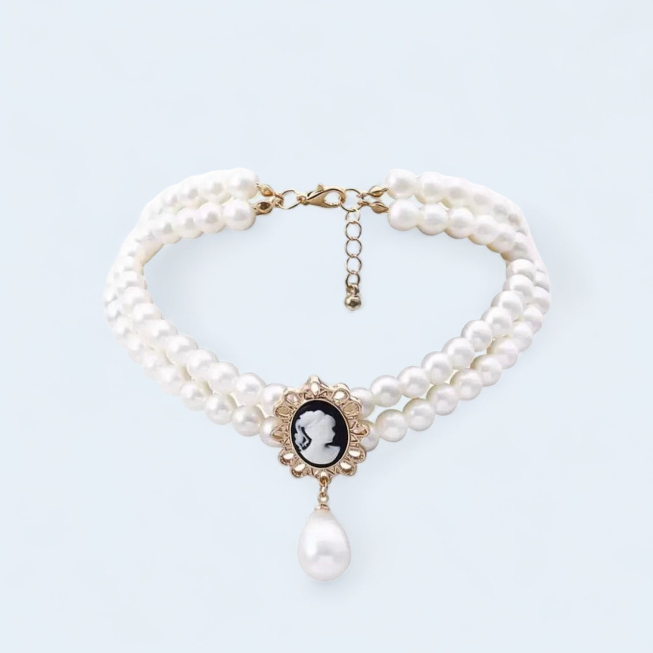 Victorian Vintage Style Pearl Choker