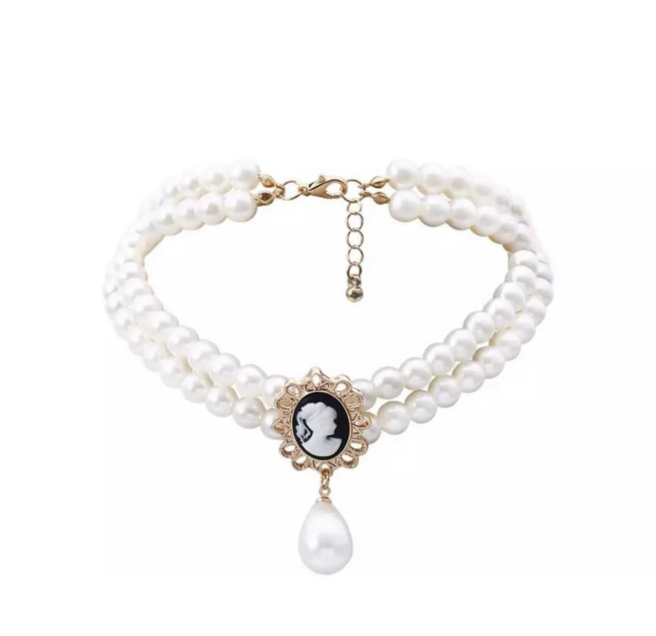 Victorian Vintage Style Pearl Choker