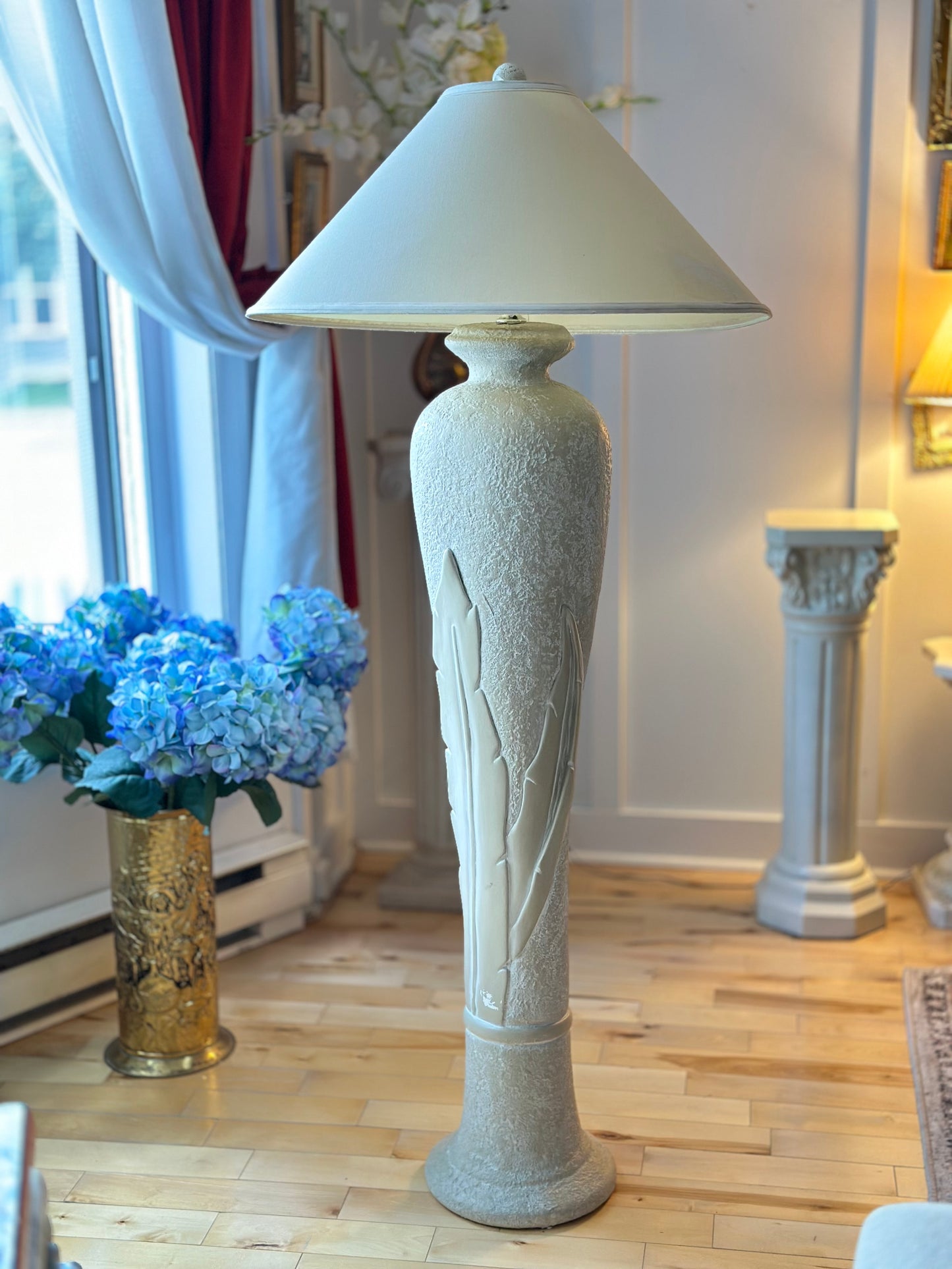 Postmodern Plaster Floor Lamp 1980s