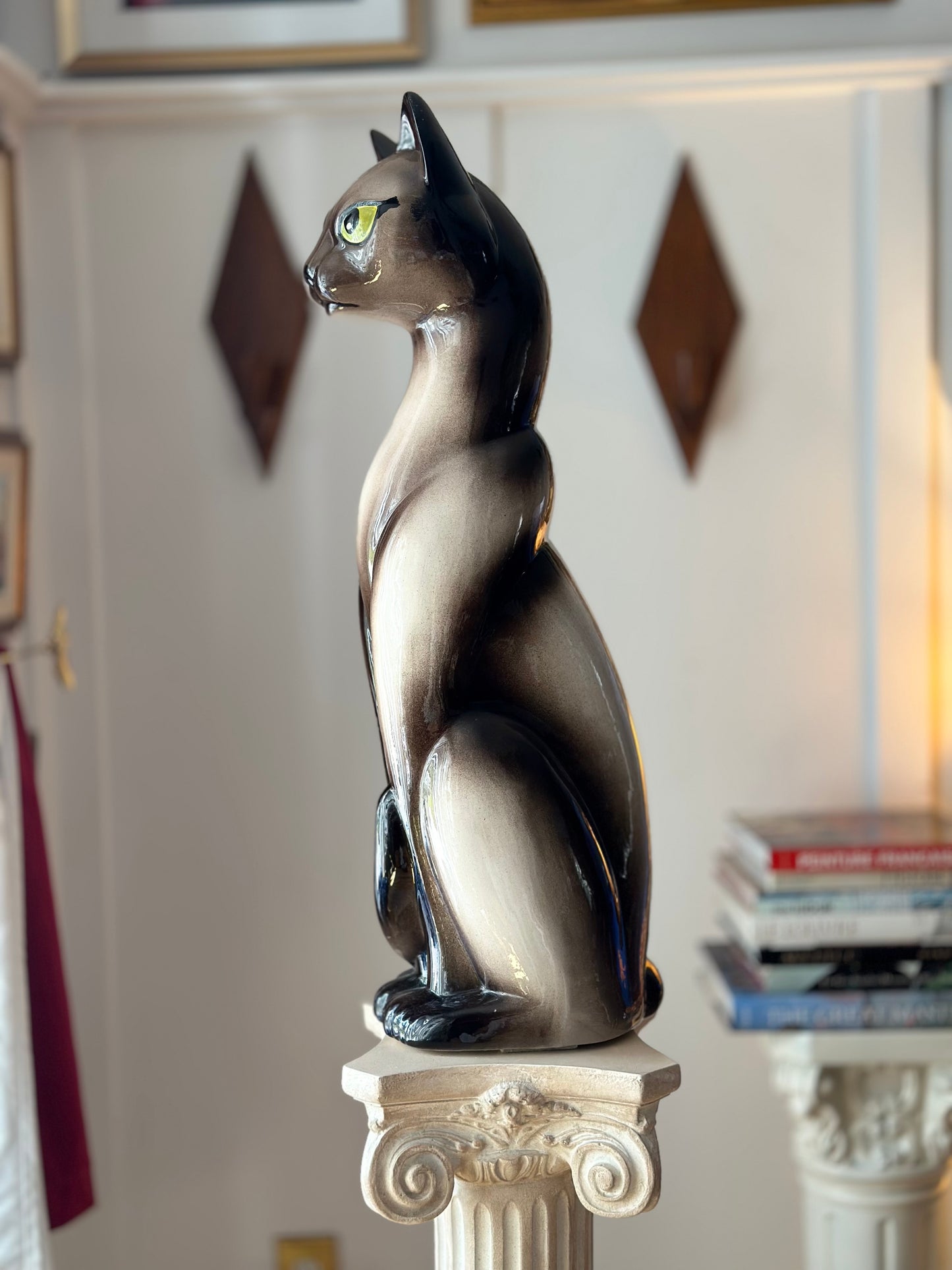 Vintage Ceramic Siamese Cat Figurine (RARE Collectors Item)