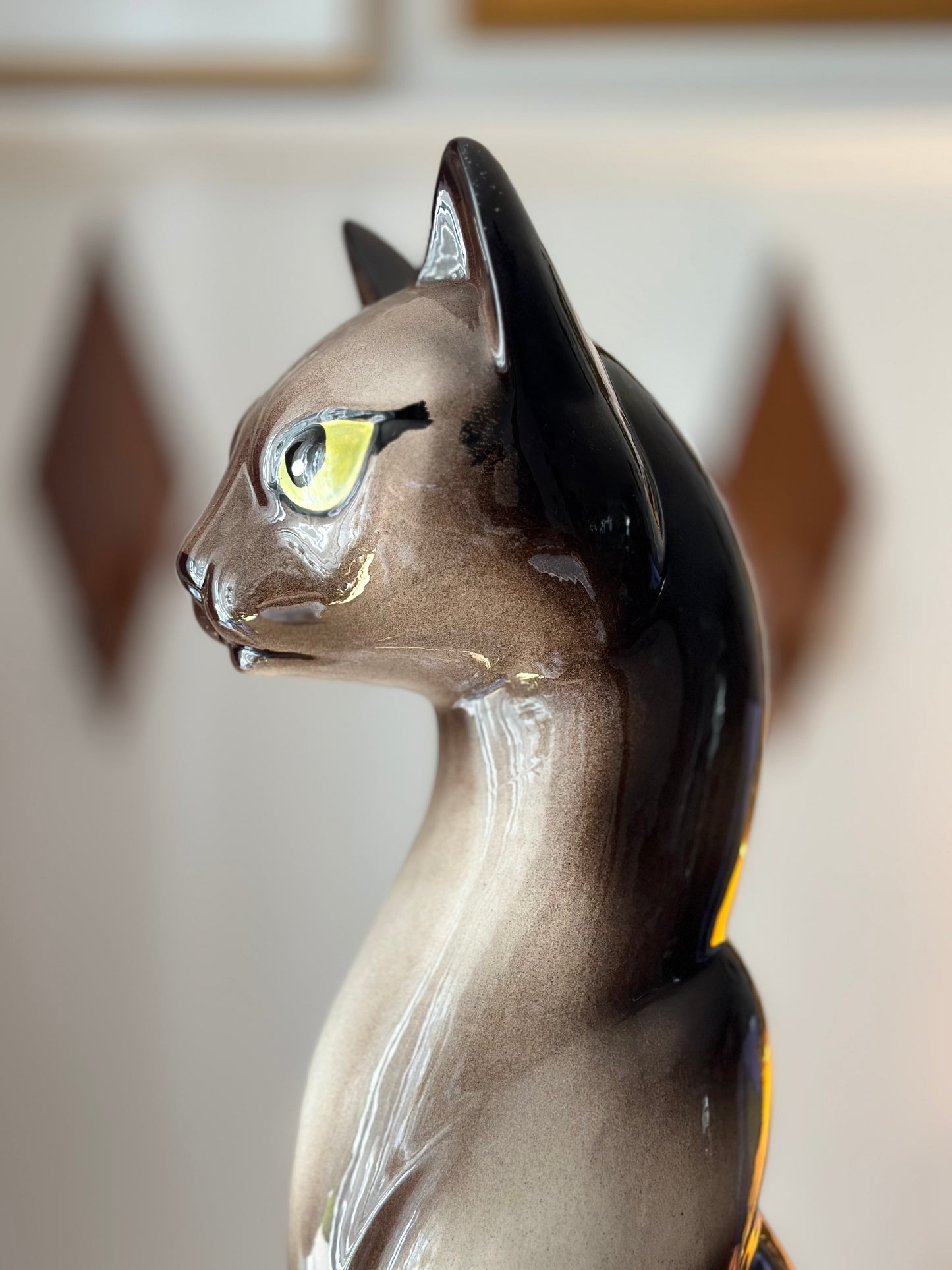 Vintage Ceramic Siamese Cat Figurine (RARE Collectors Item)