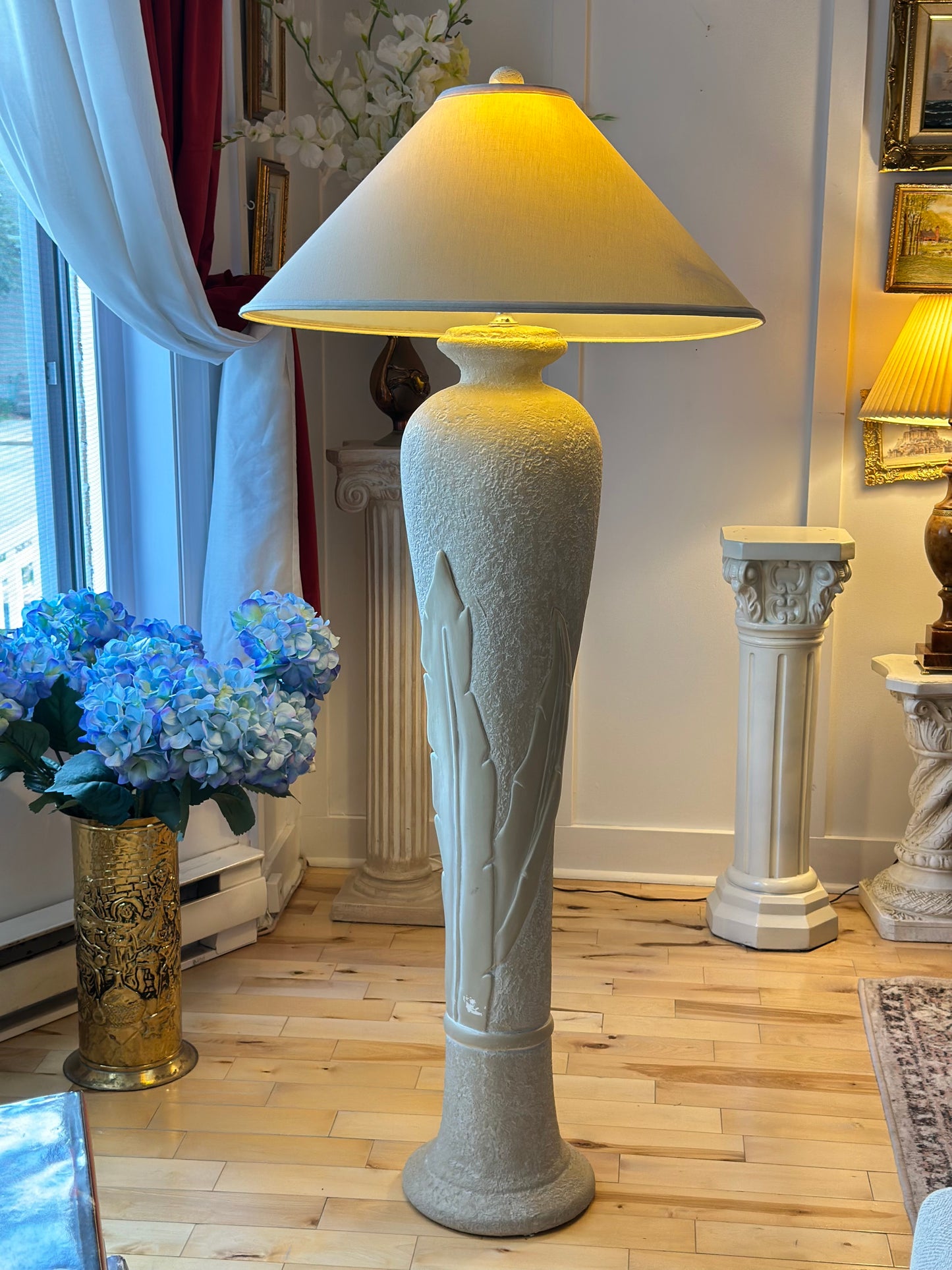 Postmodern Plaster Floor Lamp 1980s