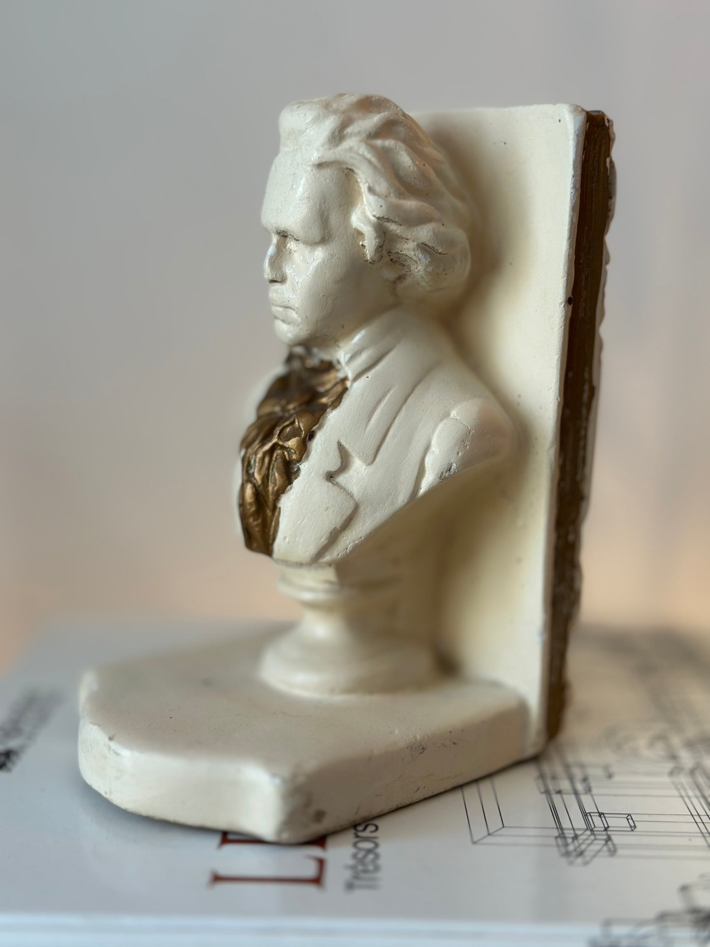 Vintage Bookends Mozart Bust