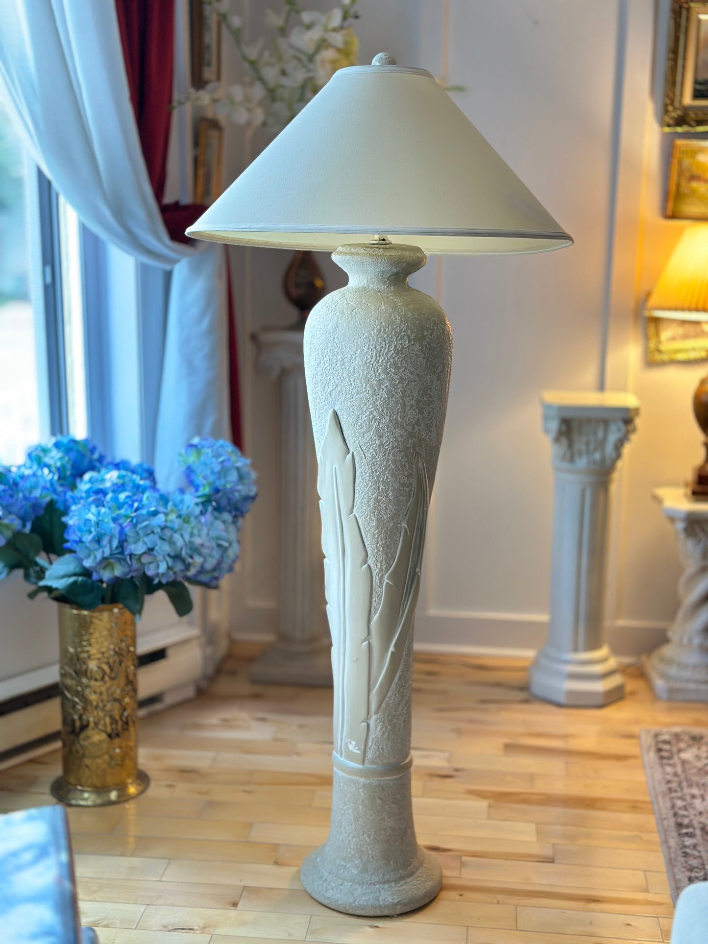 Postmodern Plaster Floor Lamp 1980s