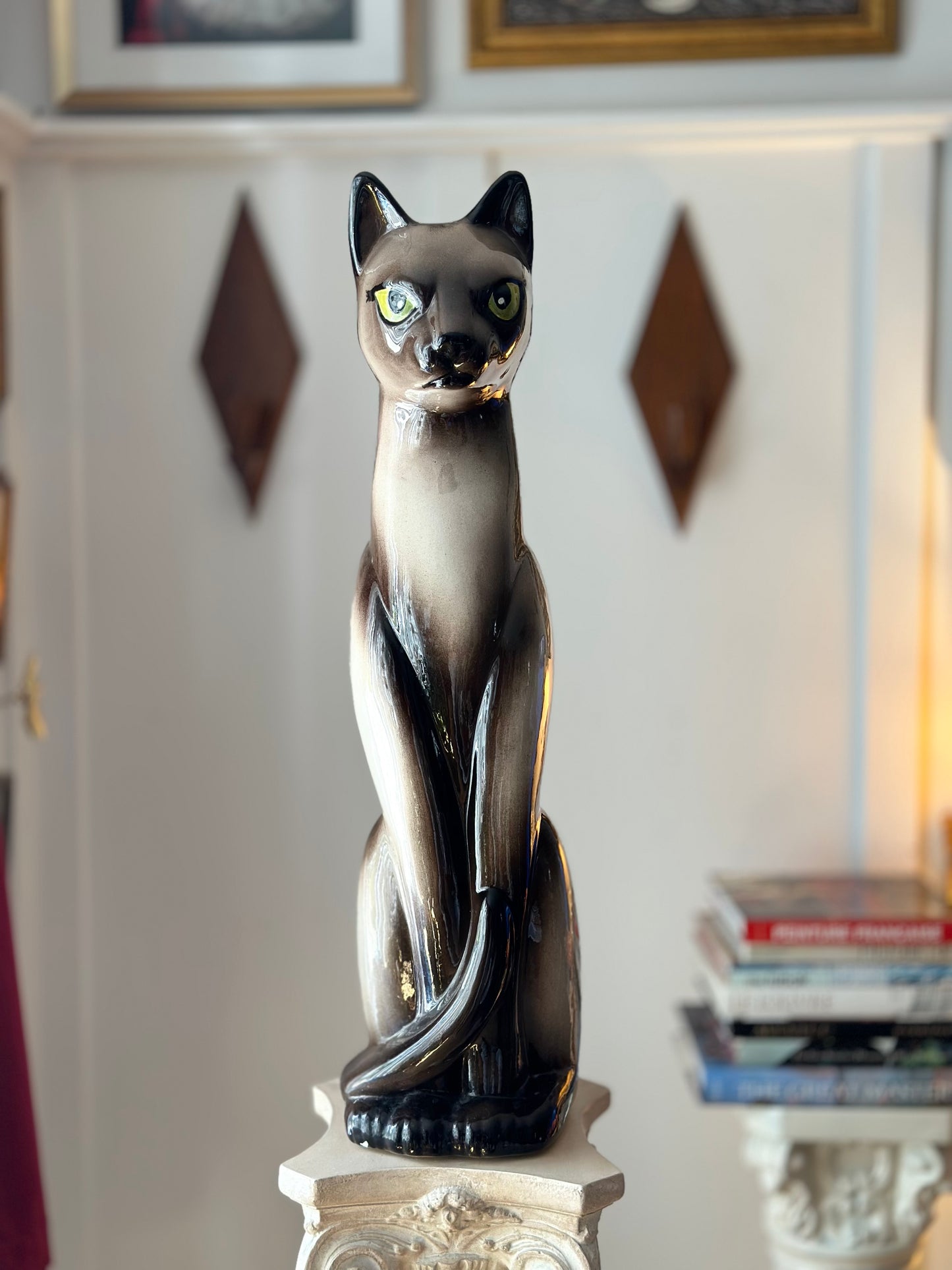 Vintage Ceramic Siamese Cat Figurine (RARE Collectors Item)