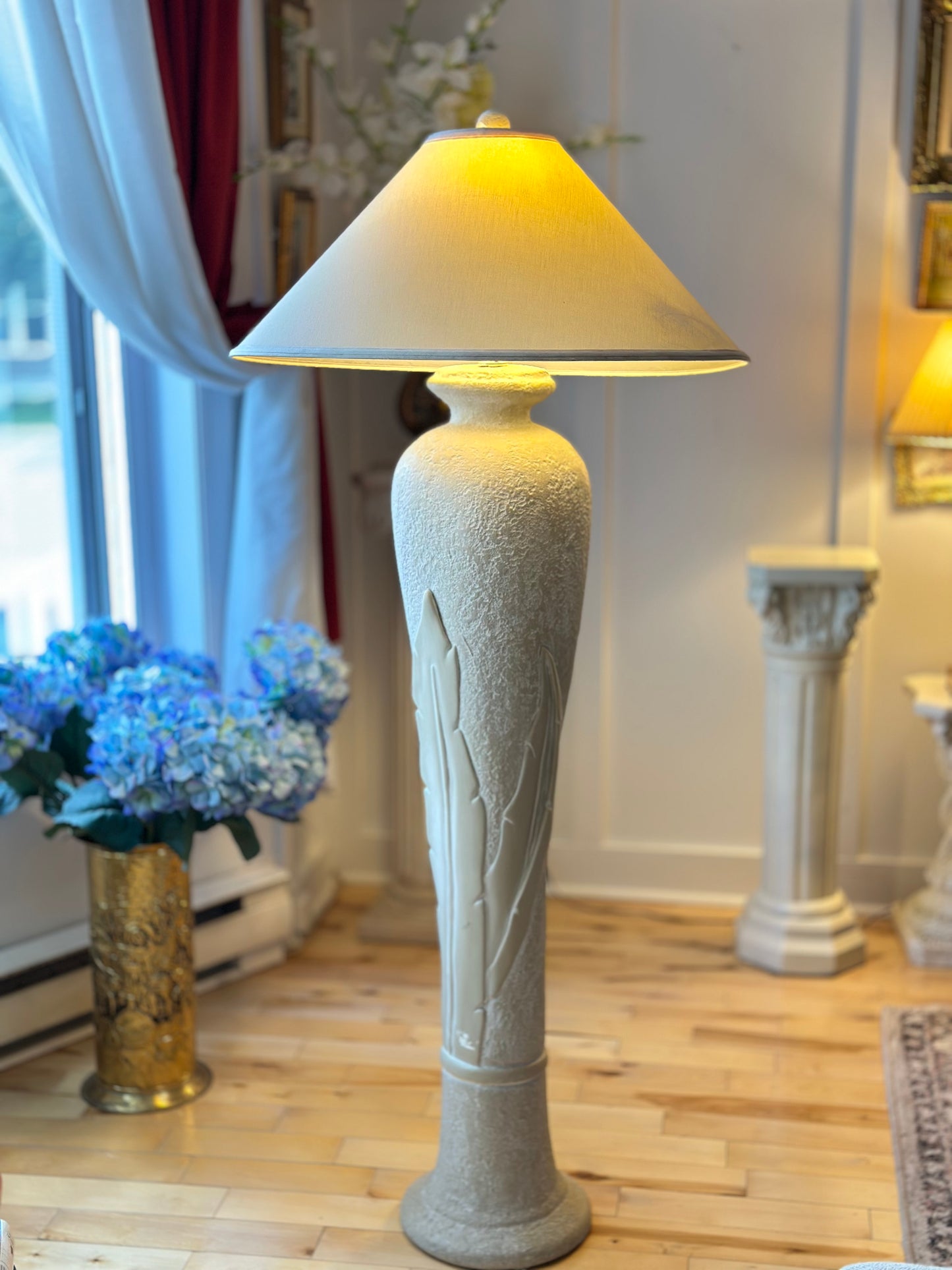 Postmodern Plaster Floor Lamp 1980s