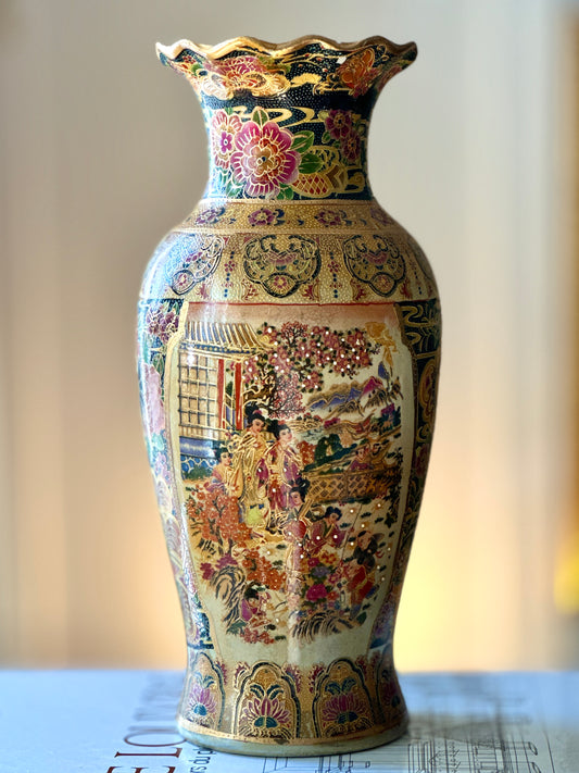 Vintage Royal Satsuma Porcelain Vase