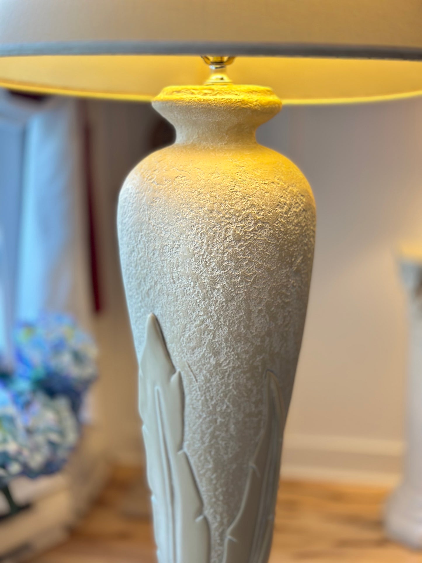 Postmodern Plaster Floor Lamp 1980s