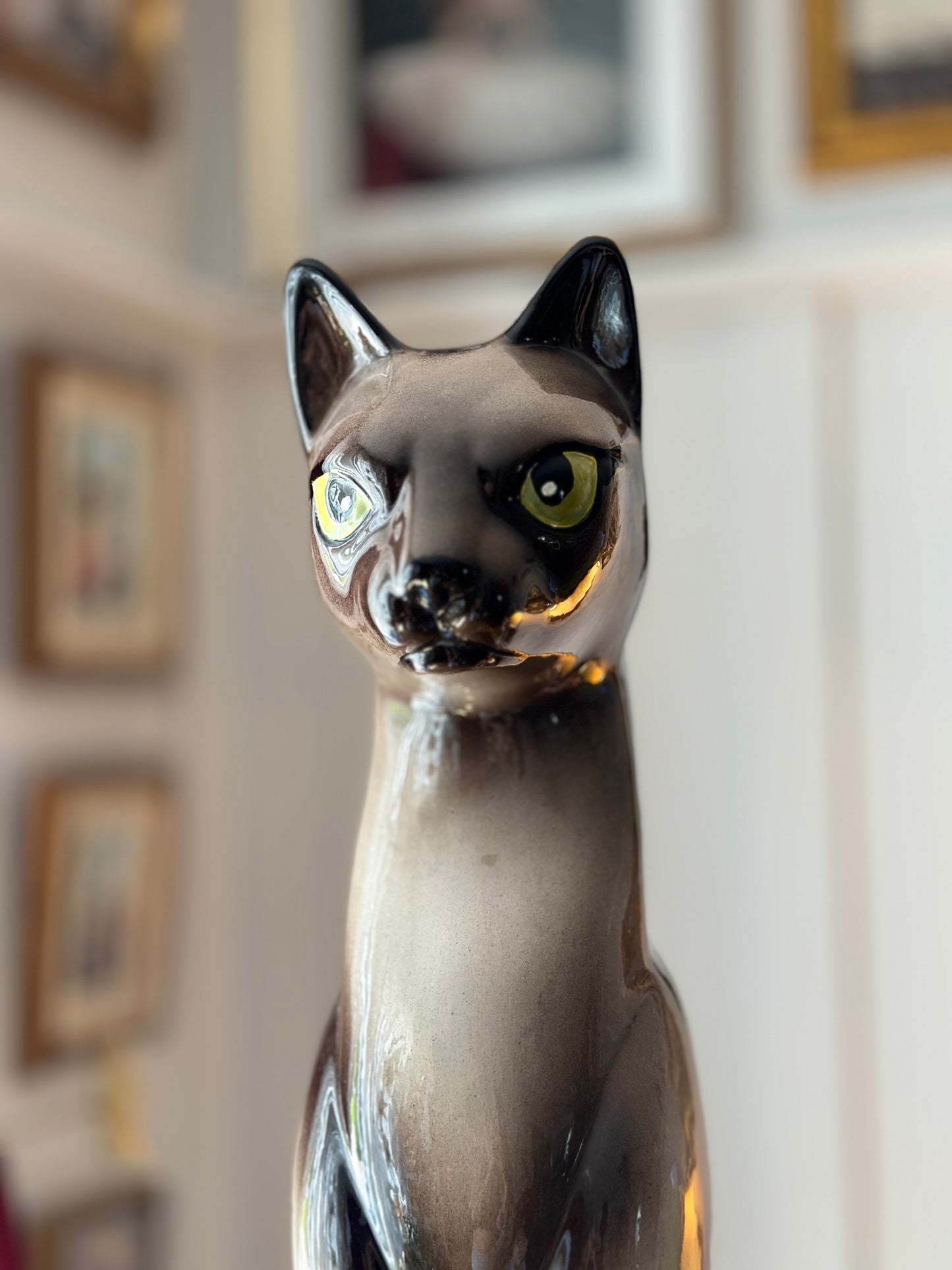 Vintage Ceramic Siamese Cat Figurine (RARE Collectors Item)