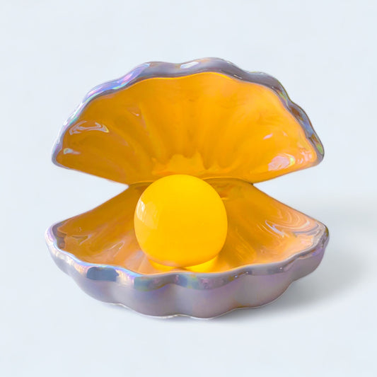 Ceramic Seashell Pearl Light - White