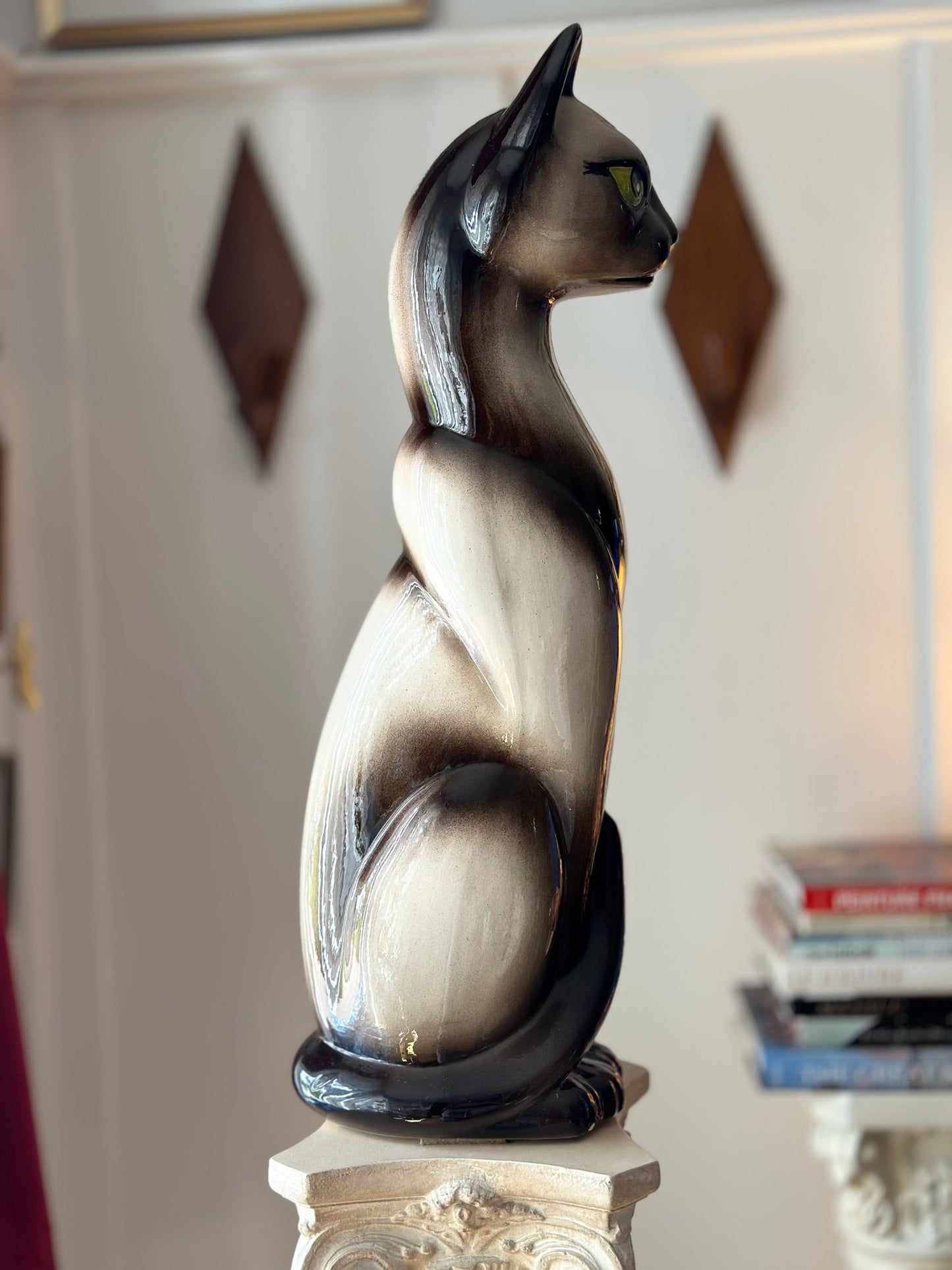 Vintage Ceramic Siamese Cat Figurine (RARE Collectors Item)
