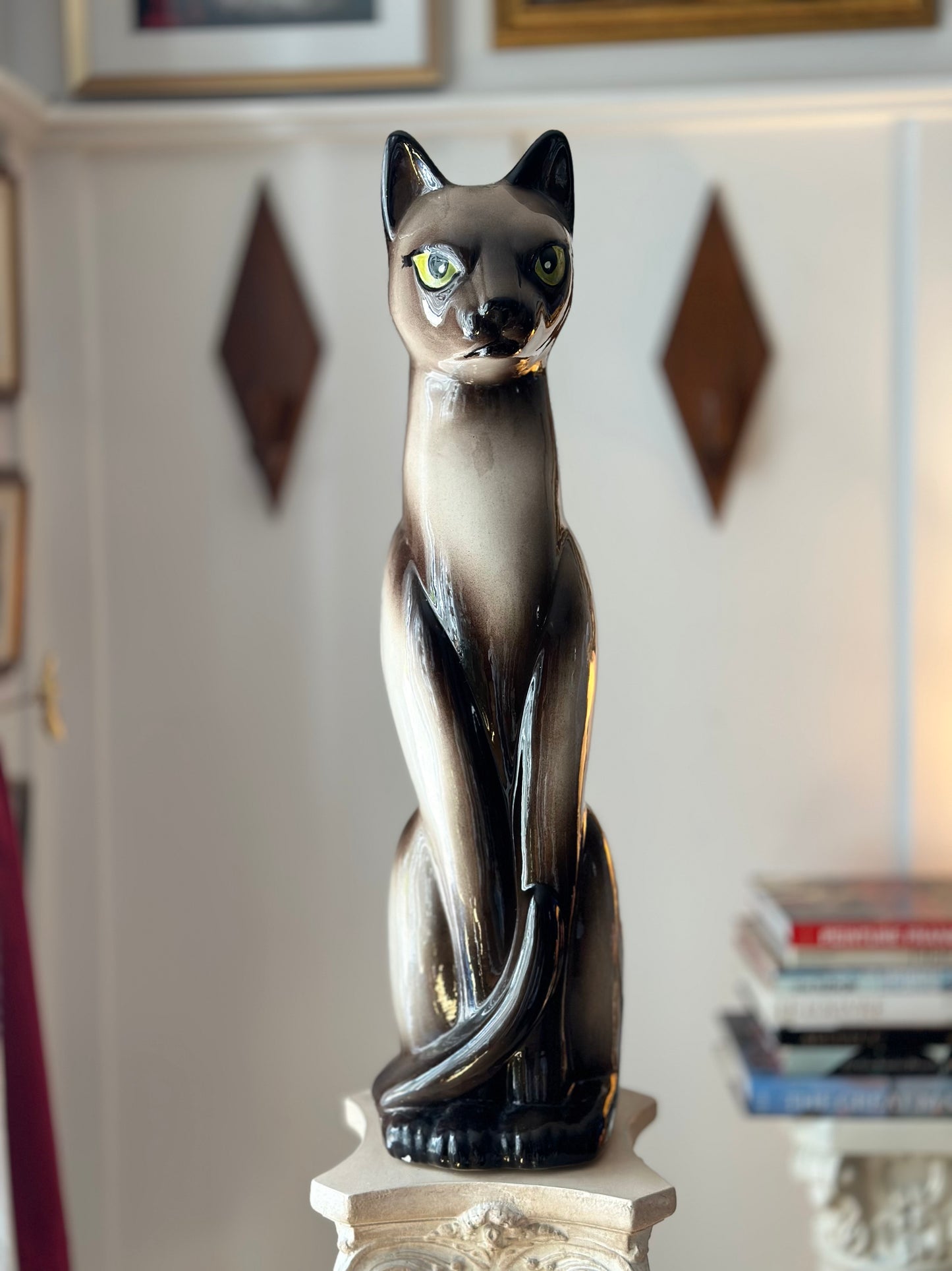 Vintage Ceramic Siamese Cat Figurine (RARE Collectors Item)